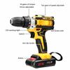 18 Torque Electric Impact Screwdriver Cordless Drill Power Tools Setting 2 Gear Speeds Adjustable Holes Drilling Machine