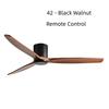 42-60" Modern Whisper-Quiet Villa Hotel Decoration Fan Commercial Ceiling Fan Style Solid Wood Blades Electric Fan