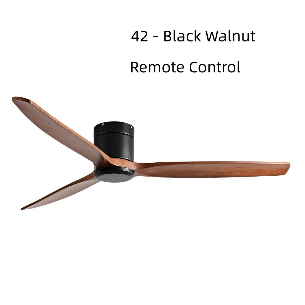 42-60" Modern Whisper-Quiet Villa Hotel Decoration Fan Commercial Ceiling Fan Style Solid Wood Blades Electric Fan