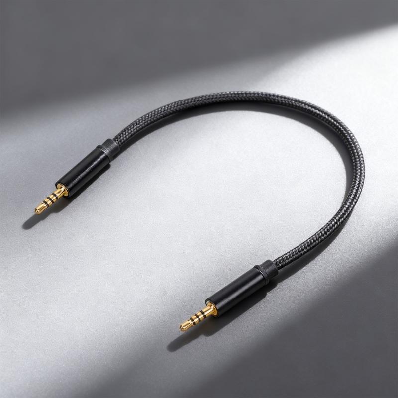 2.5mm TRRS Audios Cord 4Pole Male to Male Audios Cable with Gold Plate Connectors for High Fidelitys Sound Transmission