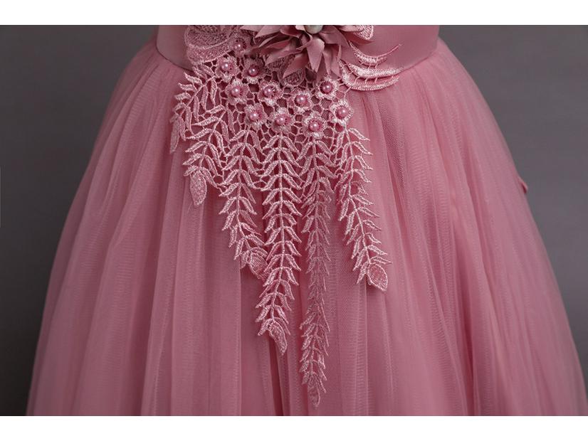 Νέο Καλοκαιρινό 2021 Πριγκιπικό Βραδινό Φόρεμα για Κορίτσια με Μακριά Ουρά