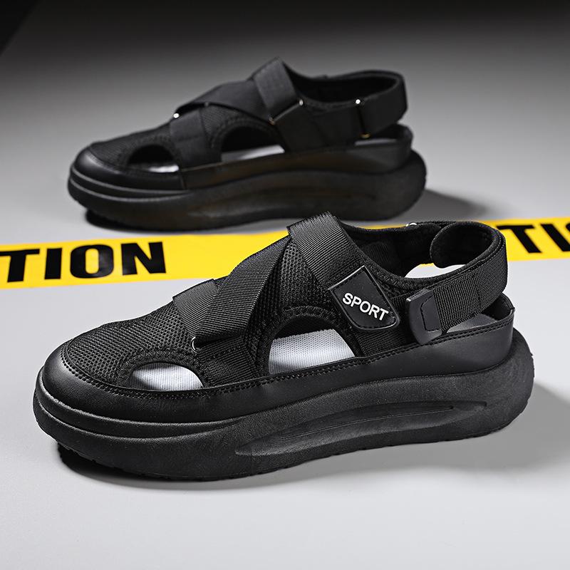 Fashion Summer Mesh Men Sandals Platform Shoes for Men Anti-slip Beach Sandals Soft Bottom Sport Sandals Men's Breathable Hiking Shoes