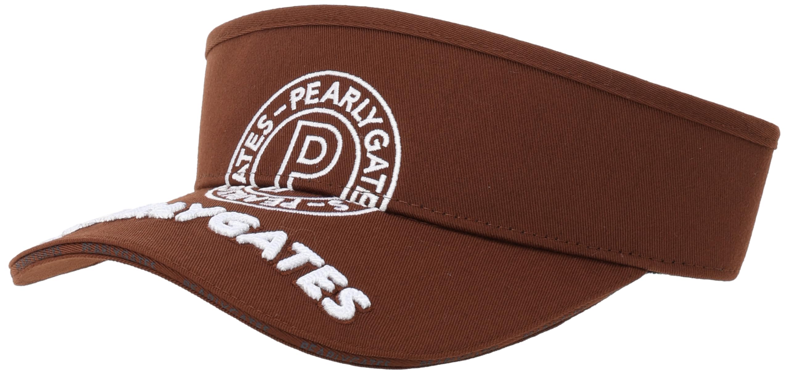 

[PEARLY GATES] Унисекс козырек с круглым логотипом из переработанного твила VISOR UNISEX 053-3287002 050Коричневый FR