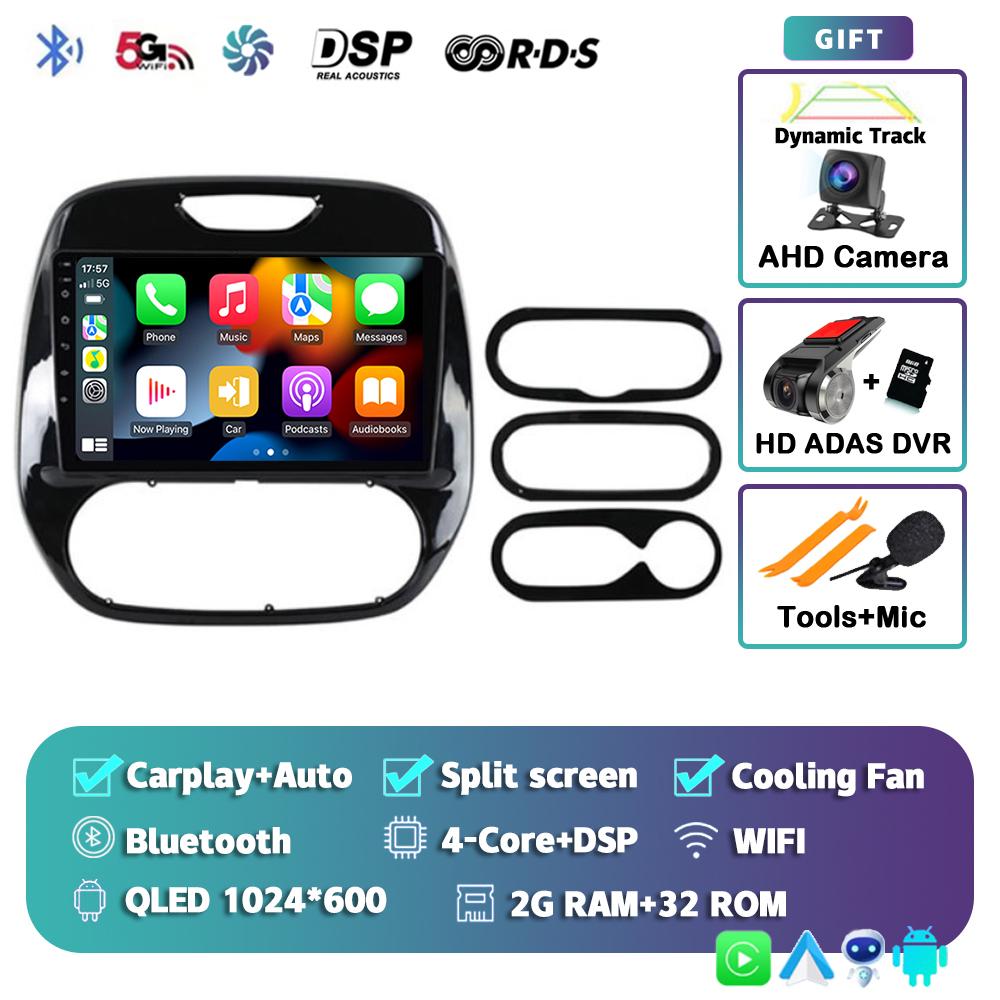 Android 14 Carplay Auto Car Radio For Renault Kaptur Captur 2016 2017 2018 2019  Multimedia Player Stereo 4G GPS DSP 360 Camera
