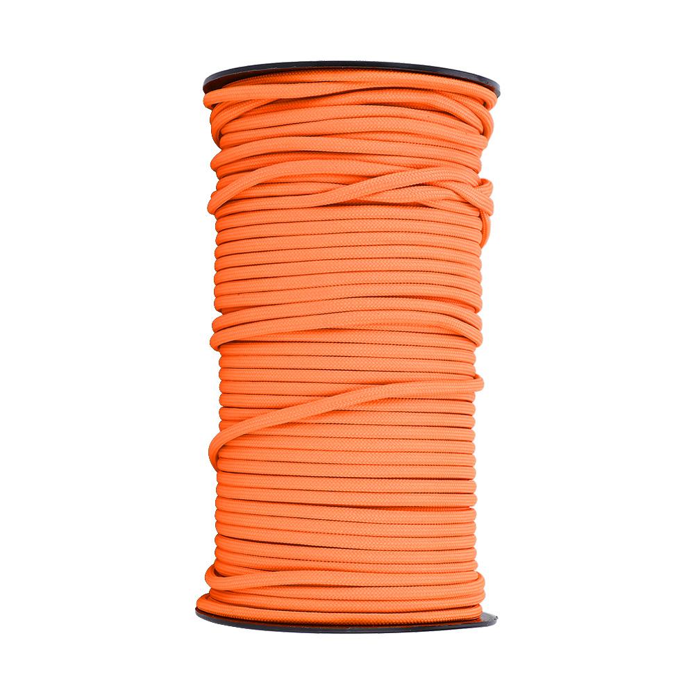 100m 9 Strands 4mm Heavy Duty Parachute Cord Lanyard String Cloth Line Camp Rope (Orange)