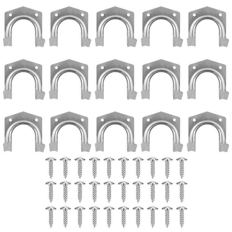 Garden Tool Hook for Shed and Garage Storage Sturdy Carbon Steel Hangers with Mounting Screws for Various Tool