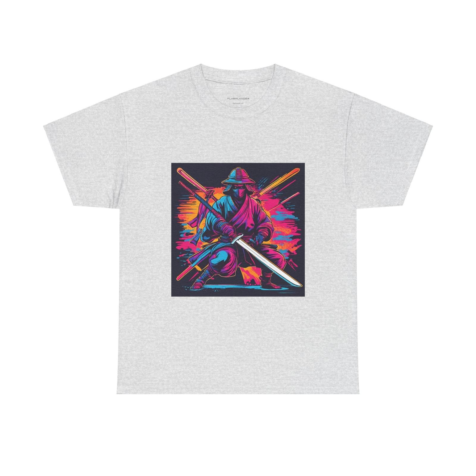 Samurai T Shirt Japanese Warrior Bushido Ronin Shirt Katana Mens Tee Flashlander S разноцветный