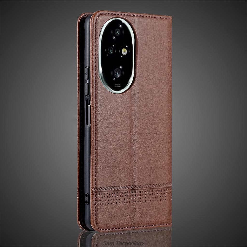 Deluxe magnetisk adsorpsjonskinnmontert veske for Huawei Honor 200 Pro 200Pro Flip Cover Beskyttelsesveske Capa Fundas Coque