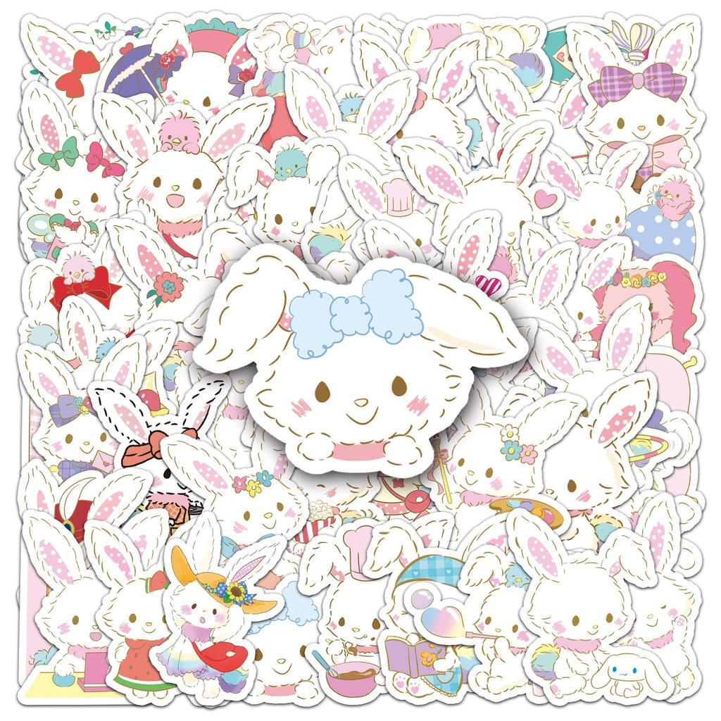51 Sanrio Wishing Rabbit Stickers: Cute, Waterproof Animal Designs for Phone Cases & More.