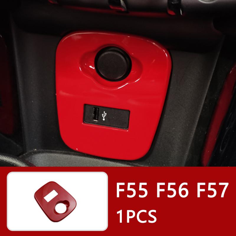 Auto Innenraum ABS Kunststoff Dekorationsabdeckung Roter Modifizierter Aufkleber für BMW MINI Cooper S F54 F55 F56 F57 F60 CLUBMAN Autozubehör