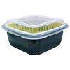 3 In 1 Double Layer Drain Basket Box with Lid Multifunction Refrigerator Crisper Storage Container Vegetable Organizer