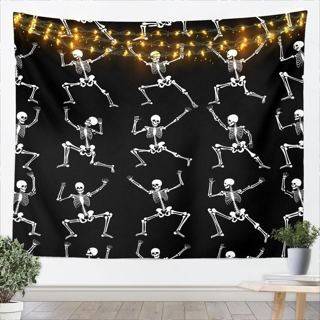 Happy Halloween Wall Art Medium Kids Spider Wall Hanging Blanket for Boys Girls Teens Cobweb Vintage Halloween Decor Spooky
