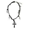 Punk‑Style Cross Leather‑Chain Women Choker, Y2K Subculture‑Inspired Niche Hot‑Girl Personality Neck Accessories