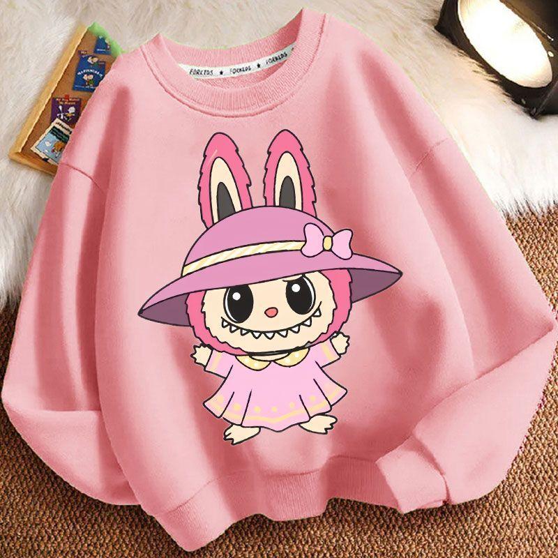 Children's Round-neck Hoodie, Long-sleeved, Fashionable and Loose Coat for Boys and Girls In Spring and Autumn