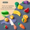 Cuttable Fruits And Vegetables Toy Kitchen Accessories With Knives And Board Pretend Food Play Food Cutting Set For Kids