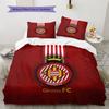 Girona FC Football Club  Pattern Bedding Quilt Set  Home Decoration  Gift (1 * duvet cover + 2 * pillowcase  without core)