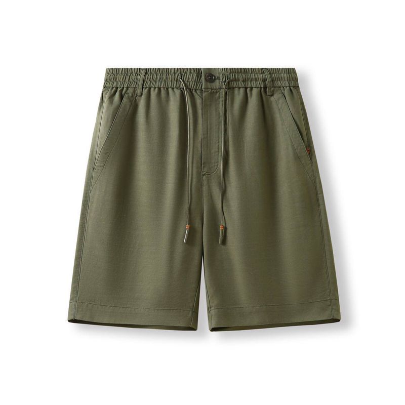 Old Money Style Lyocell Tencel Linen Shorts for Men, Summer Thin Five-Point Pants, Foreign Trade Men's Casual Pants