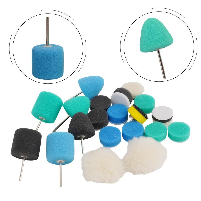 Detail Polisher Pads Polisher Pad Set Polishing Tasks Wool Material Sponge Material For Polishing Car Headlights
