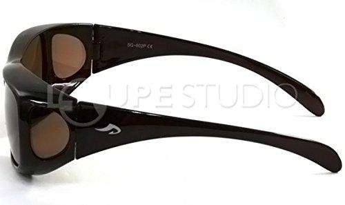 Ax Fit Over Sunglasses Sunglasses Over Glasses BR/Crystal Brown SG-602P