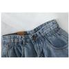 Elastic High Waisted Denim Shorts for Women Korean Version Loose Wide Leg Shorts