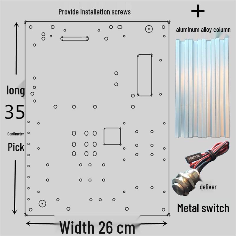 Transparent Acrylic ITX Open-Frame Case for DIY PC Builds