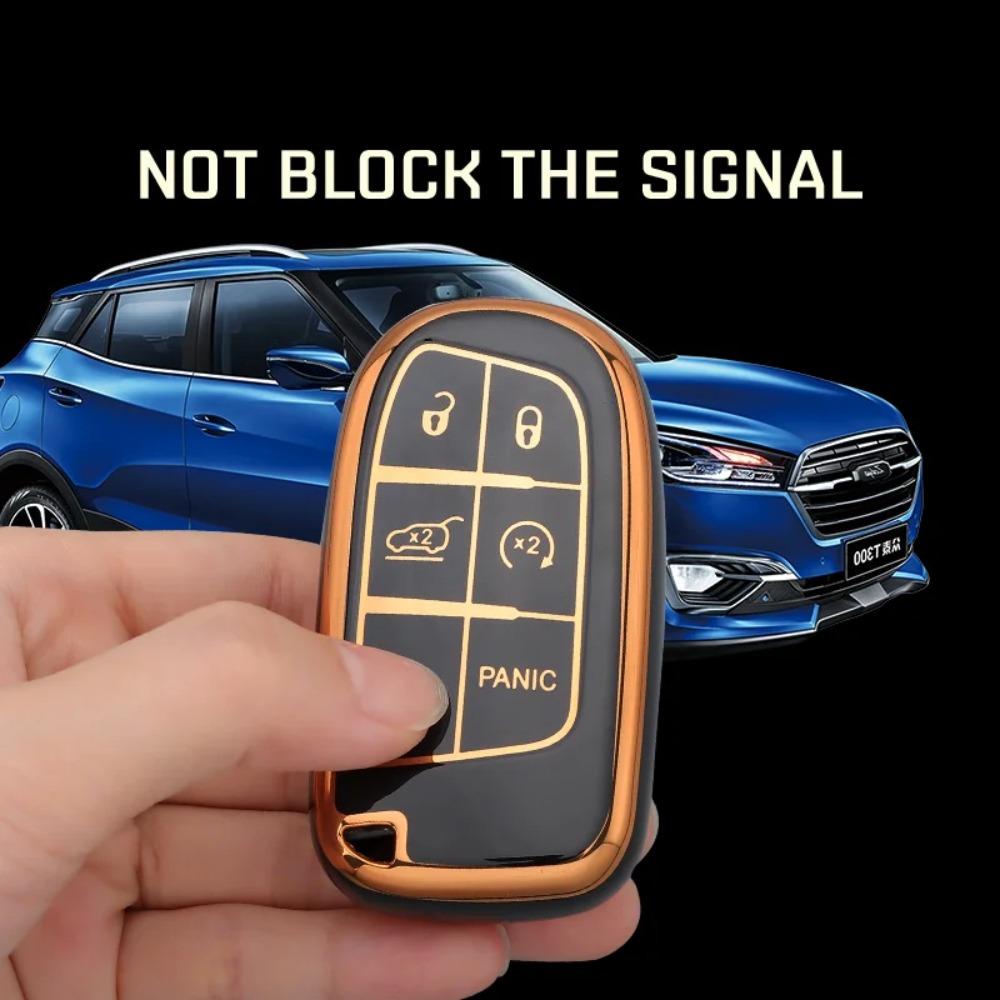 TPU Car Remote Key Case Cover Shell for Jeep Renegade Grand Cherokee for Dodge Ram 1500 Journey Charger Challenger Fiat Durango