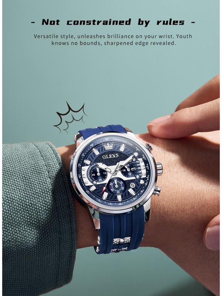 OLEVS Olis Men's Multi-Functional Trendy Sports Fashion Quartz Watch
