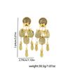Vintage Silver Needle Green Tassel Court-Style Earrings - Unique, Quality Studs