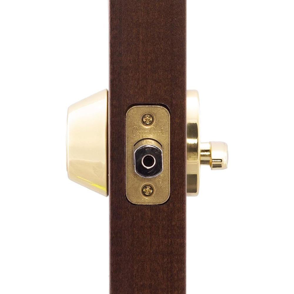 Single Cylinder Deadbolt, Round Deadbolt Lock with Keys, Modern Door Locks with Deadbolt, Deadbolt for Front Door Entrance