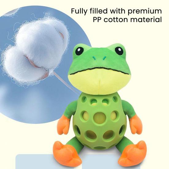 Dog Toy Plush Frog Interactive Squeaky Frog Pet Toy Bite Resistant Chew Toy Boredom Companion Toy for Small Large Dogs Puppies