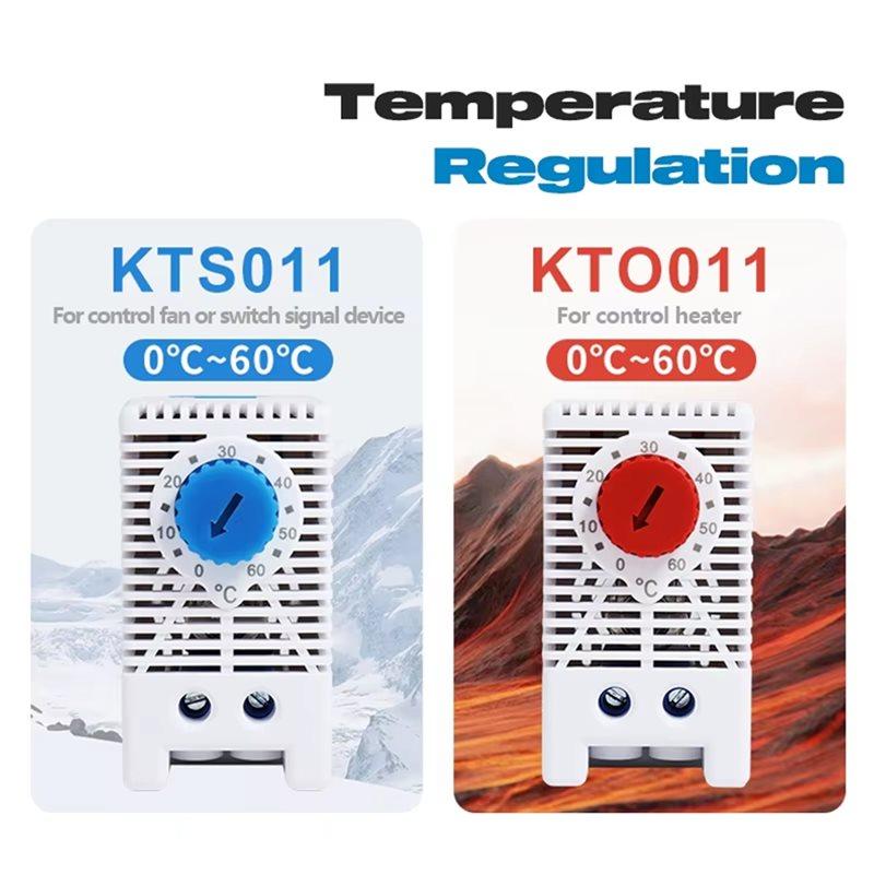 SHGO-Mechanical Thermostat 0-60℃ 250VAC 10A Bimetallic NC/NO DIN Rail Cabinet Temperature Controller