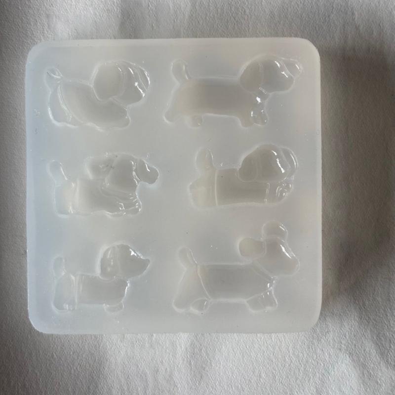 Silicone Keychain Molds Resin Jewelry Moulds Dog Shape Earring Molds Epoxy Resin Accessories for Making Accessories