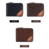 Leather Anti-theft Cash Bag Zipper Card Bag Pocket Purse Casual Men's Short Wallet  Business
