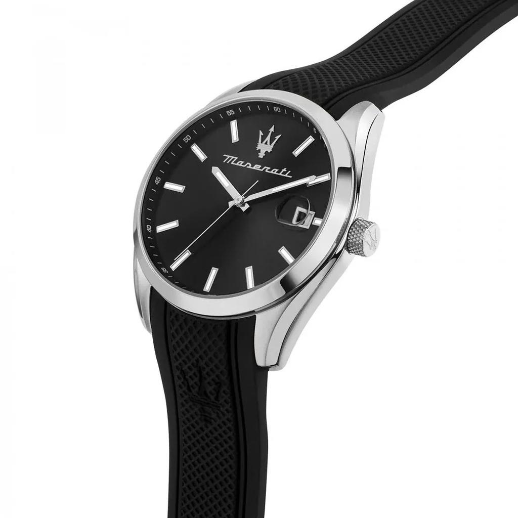 Maserati Attrazione Rubber Strap Black Dial Quartz R8851151004 Men's Watch