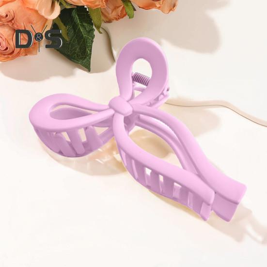 Women Hair Claw Bowknot Shape Anti-slip Design Hair Clip Back Head Large Hair Grip Clip Shark Hair Claw Hair Accessories
