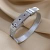Greatera Stainless Steel Strap Men Bangle Fashion Adjustable Personality Knit Mesh Belt Bracelet For Couples Simple Jewelry