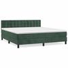 3141560 vidaXL Divan Bed and Mattress Dark Green 180x200cm Velvet