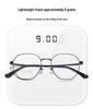 Black Full Frame Anti-Blue Light Prescription Glasses for Myopia - Unisex, Round Face.
