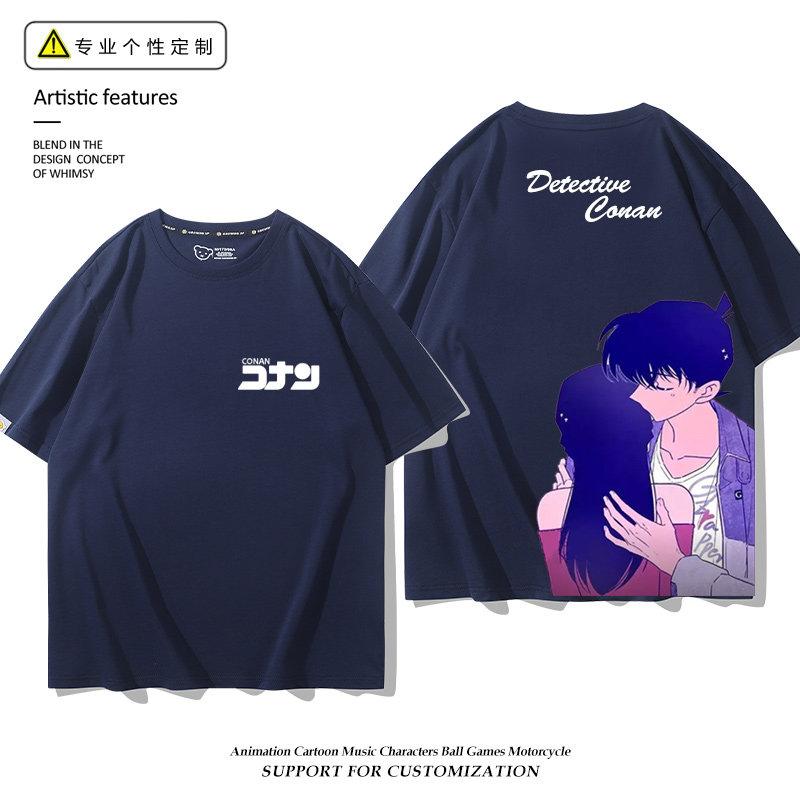 Detective Conan Anime Manica Corta Xiaolan Mouri Ran Stampata Nuova Moda Unisex e da Donna Indumenti Nuovi Casual Manica Corta