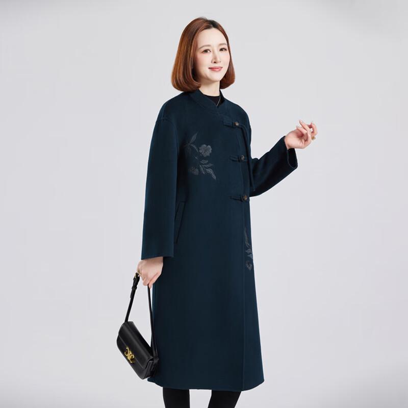 Women's Chinese Style Double-Faced Wool Coat