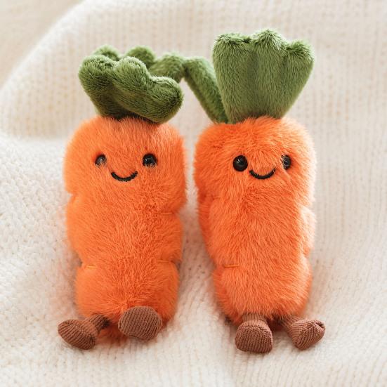 Uroczy Pluszowy Breloczek Marchewka Warzywo, Mała Pluszowa Zawieszka do Torebki Plecaka Portmonetki, Kawaii Breloczek do Kluczy, Prezent dla Dziewczynek Kobiet