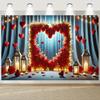 1 romantischer Rosen-Herz-Hintergrund, vielseitige Event- und Filmdekoration