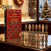 Weihnachts-Adventskalender 2024 2026 Nussknacker-Kalender, 24-teiliges Acryl-Schmuckset mit klassischer festlicher Dekoration für Zuhause Soldatenfiguren,