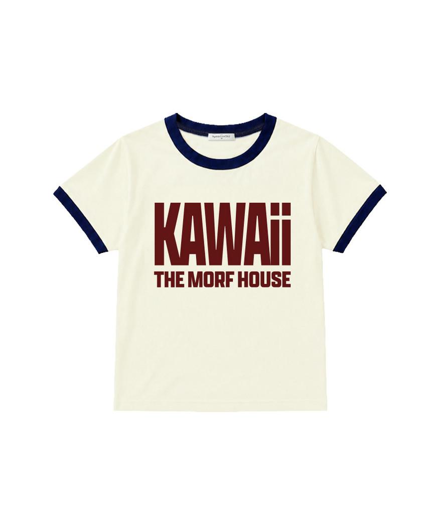 Deomopeuhauseu Kawaii Ringer Short Sleeve T-Shirt Butter Yellow
