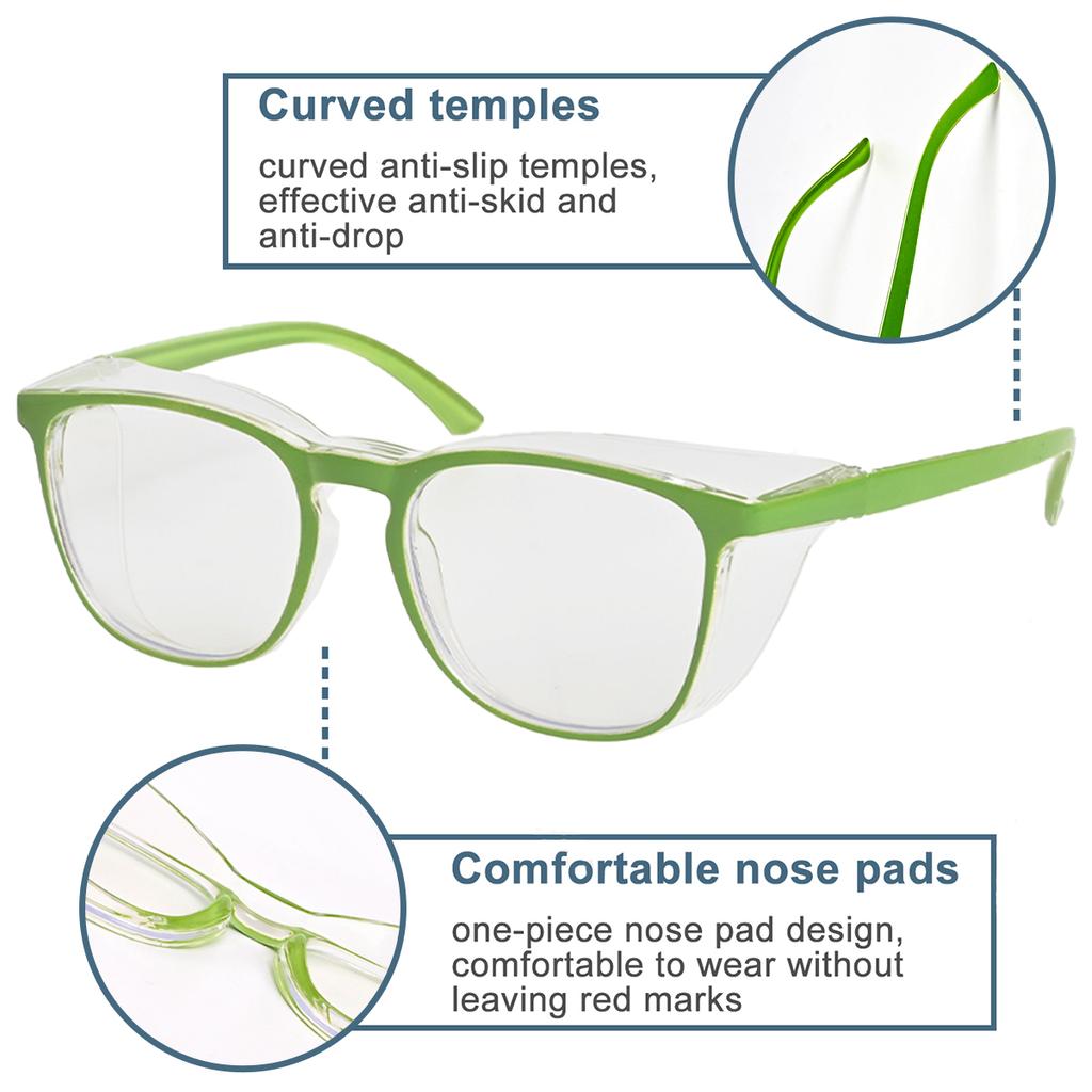 8pcs Windproof Transparent Sand-proof Anti-shock Biking Safe Goggles Anti Blue Light Pollen Security Protection Safety Glasses