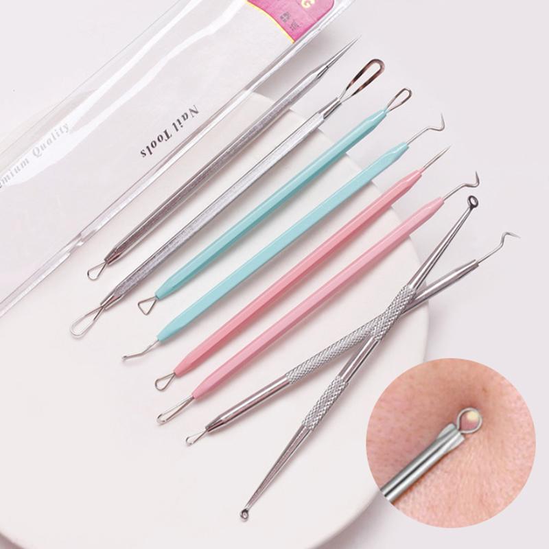 Stainless Steel Blackhead Remover Extraction Pimple Comedone Acne Extractor Whitehead Blemish Popper