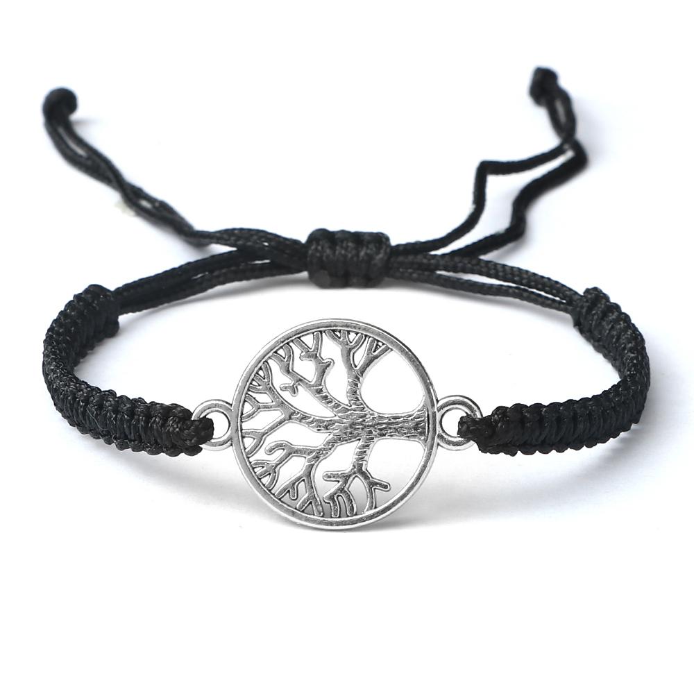 Handmade Braid Rope Bracelets Tree of Life Adjustable Wrist Bangle for Women Men Friendship Gift Jewelry