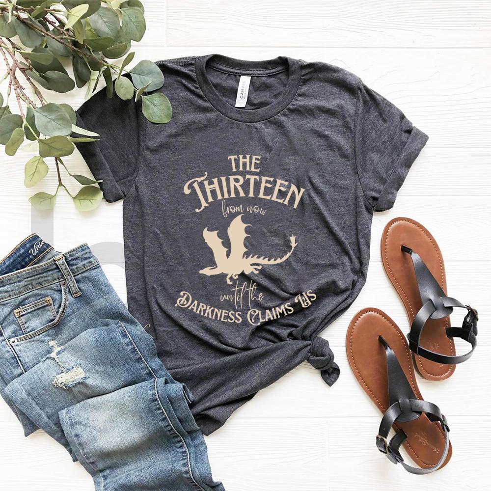 The Thirteen Tshirt From Now Until The Darkness Claims Us Sarah J Maas Shirt Dragon Throne of Glass Book Lover Tops Fans Gift