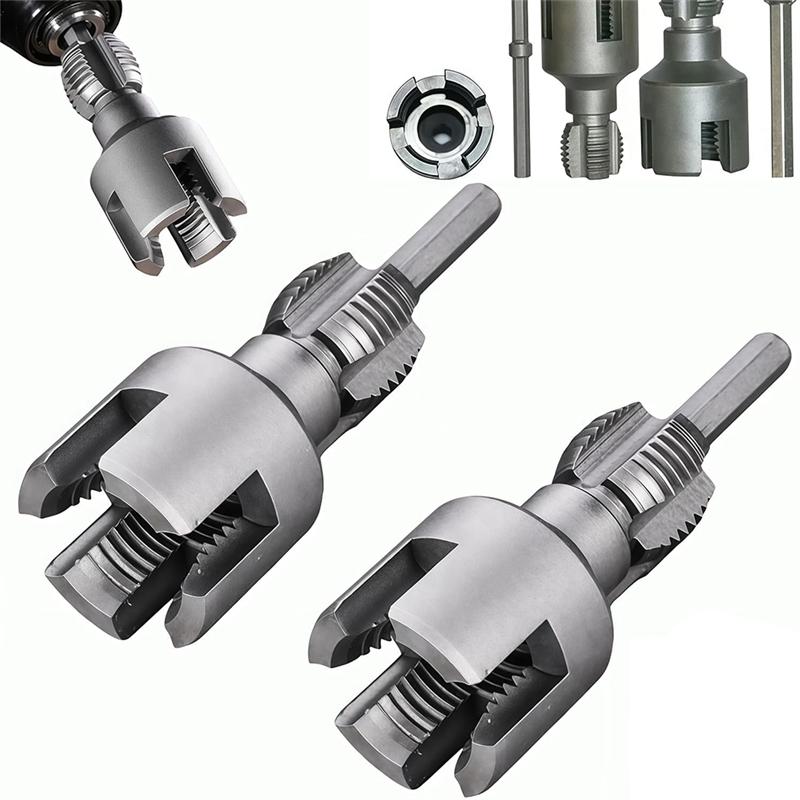 B97A-Integrated Internal & External Pipe Threading Tool, Electric Drill Compatible Pvc Pipe Threader Kit
