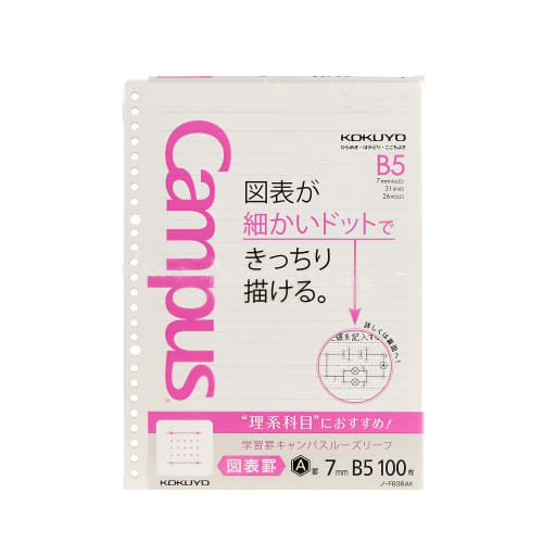 

KOKUYO Loose Leaf Dot Science Line 7 мм No-F836AKN